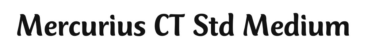 Mercurius CT Std Medium original font preview