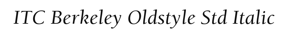 ITC Berkeley Oldstyle Std Italic original font preview