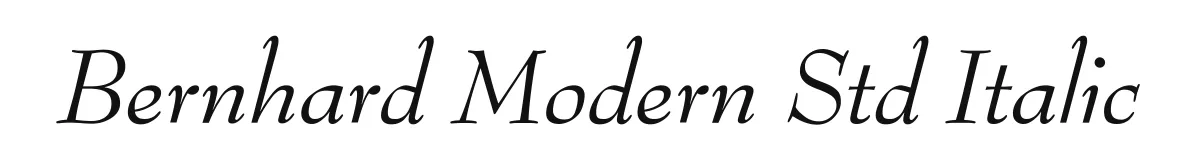 Bernhard Modern Std Italic original font preview