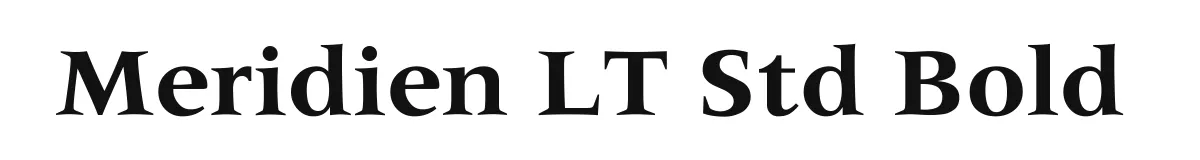 Meridien LT Std Bold original font preview