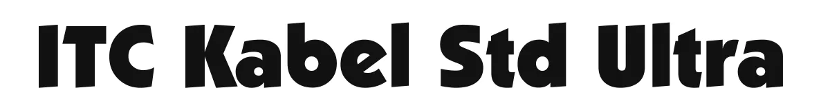 ITC Kabel Std Ultra original font preview