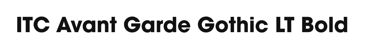ITC Avant Garde Gothic LT Bold original font preview