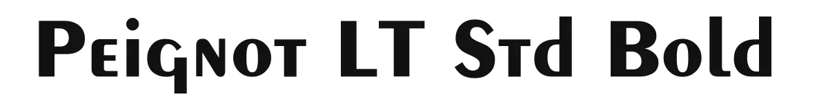 Peignot LT Std Bold original font preview