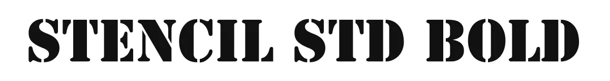 Stencil Std Bold original font preview