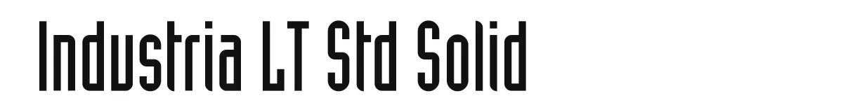 Industria LT Std Solid original font preview