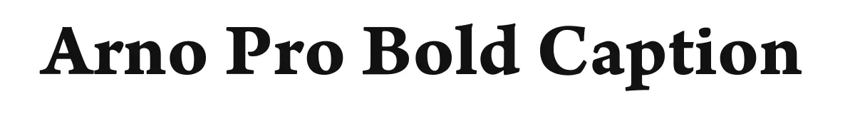 Arno Pro Bold Caption original font preview