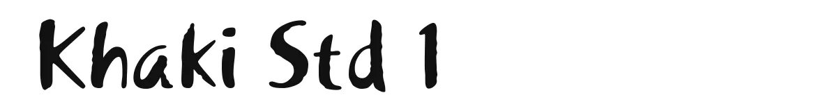 Khaki Std 1 original font preview