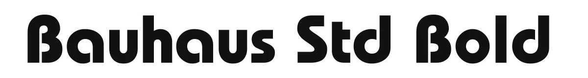 Bauhaus Std Bold original font preview