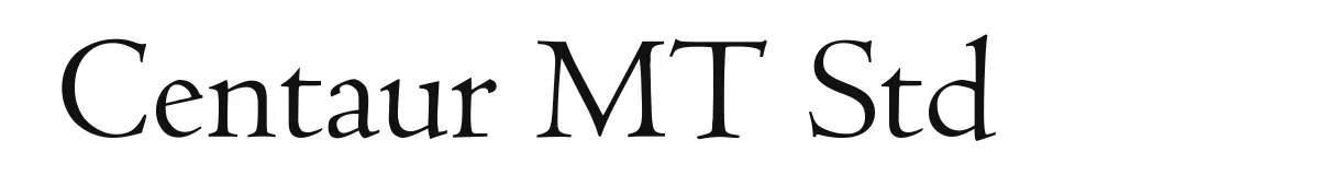 Centaur MT Std original font preview