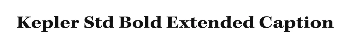 Kepler Std Bold Extended Caption original font preview