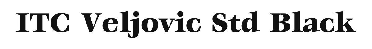 ITC Veljovic Std Black original font preview