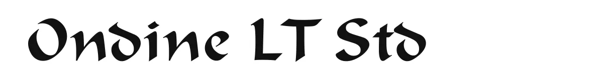 Ondine LT Std original font preview