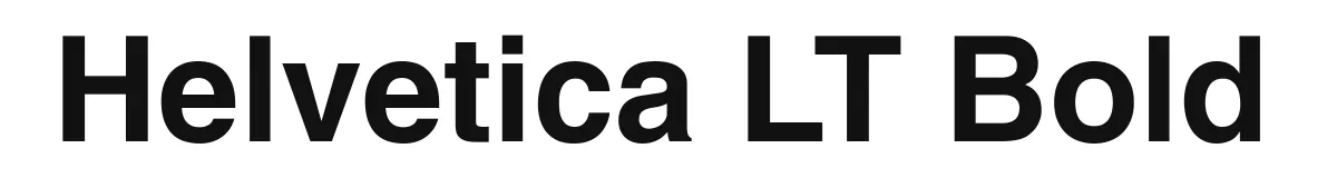 Helvetica LT Bold font preview