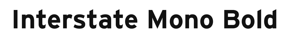 Interstate Mono Bold original font preview
