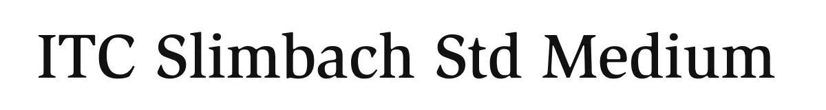 ITC Slimbach Std Medium original font preview