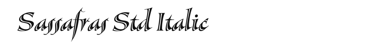Sassafras Std Italic original font preview