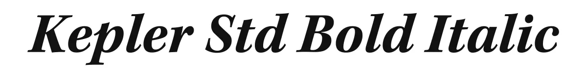 Kepler Std Bold Italic original font preview