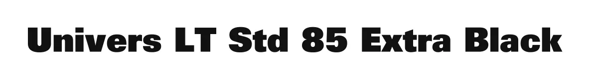 Univers LT Std 85 Extra Black original font preview