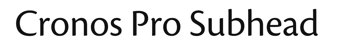 Cronos Pro Subhead original font preview
