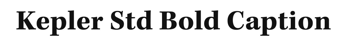 Kepler Std Bold Caption original font preview