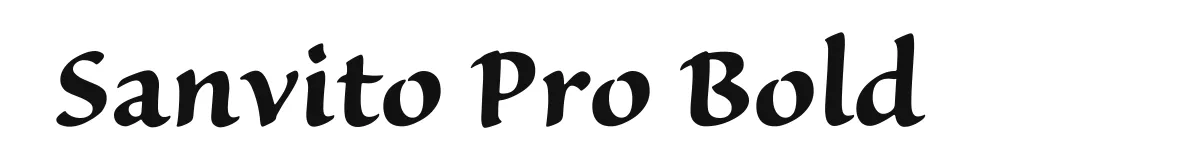 Sanvito Pro Bold original font preview