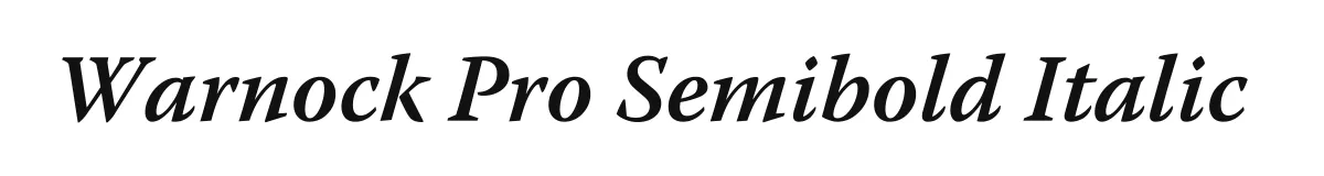 Warnock Pro Semibold Italic original font preview