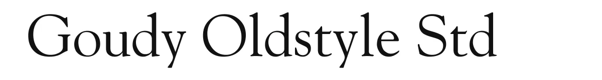 Goudy Oldstyle Std original font preview