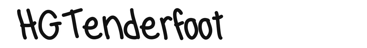 HGTenderfoot original font preview