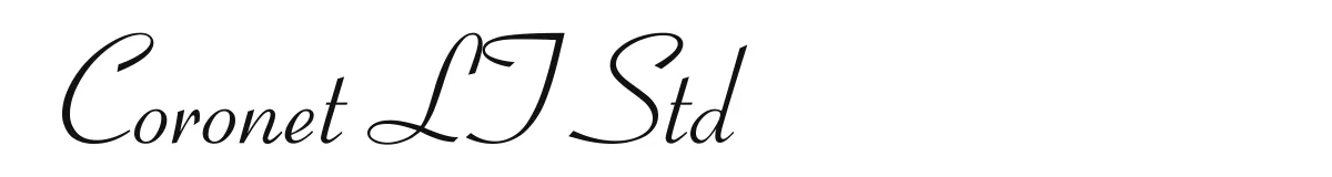 Coronet LT Std original font preview