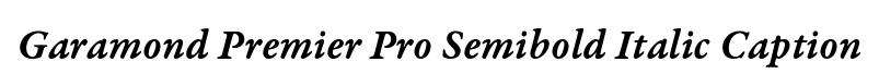 Garamond Premier Pro Semibold Italic Caption