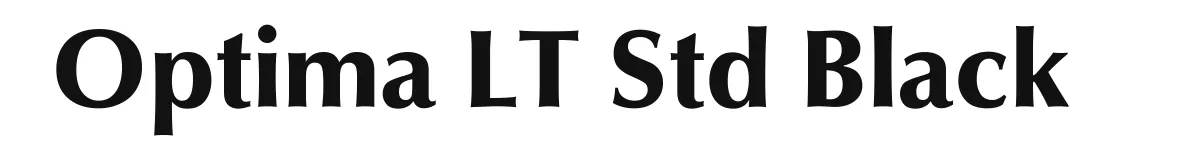 Optima LT Std Black original font preview