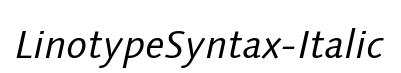 LinotypeSyntax-Italic