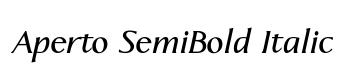 Aperto SemiBold Italic