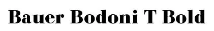 Bauer Bodoni T Bold