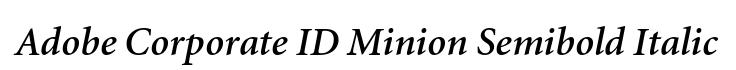Adobe Corporate ID Minion Semibold Italic