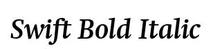 Swift Bold Italic