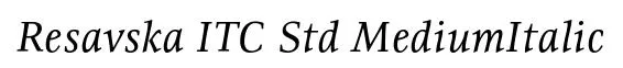 Resavska ITC Std MediumItalic