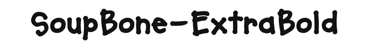 SoupBone-ExtraBold original font preview