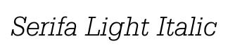 Serifa Light Italic