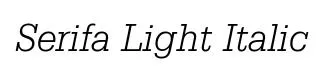 Serifa Light Italic