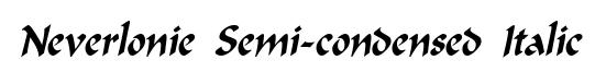Neverlonie Semi-condensed Italic