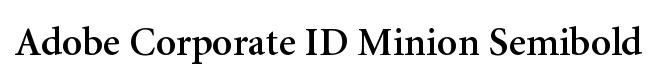 Adobe Corporate ID Minion Semibold