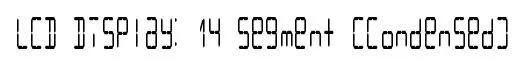 LCD Display: 14 Segment (Condensed)