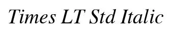 Times LT Std Italic