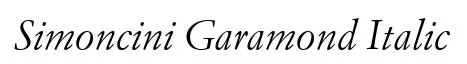 Simoncini Garamond Italic