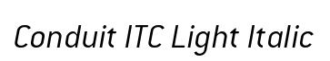 Conduit ITC Light Italic