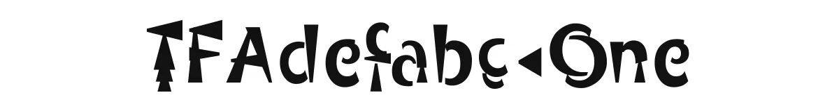 TFAdefabc-One original font preview