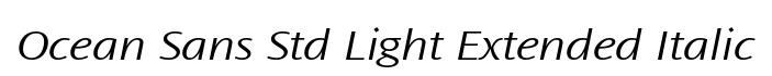 Ocean Sans Std Light Extended Italic