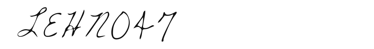 LEHN047 font preview