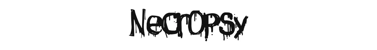 Necropsy original font preview